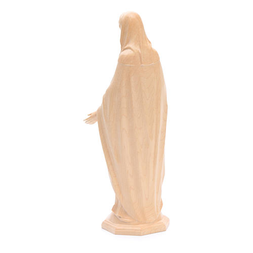 Immaculate Mary statue in Valgardena wood, natural wax 3