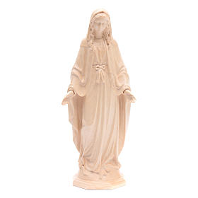 Imagen de la Virgen Inmaculada de madera natural patinada de la Val Gardena