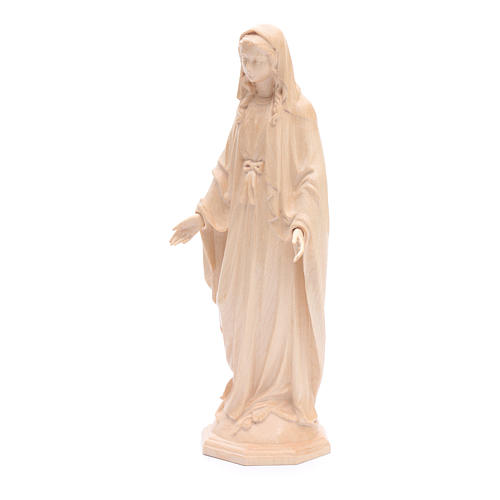 Immaculate Mary statue in Valgardena wood, natural wax 2