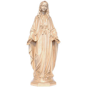Immaculate Mary statue in patinated Valgardena wood