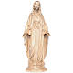 Estatua de la Virgen Inmaculada de madera patinada color nogal de la Val Gardena s1