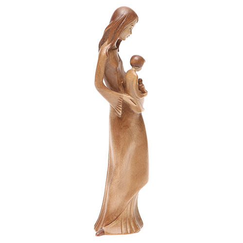 Mary and baby with dove statue, Baroque style in multi-patinated 4