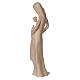 Virgen con niño y paloma de madera natural patinada de la Val Gardena s3