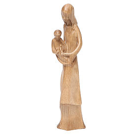 Virgen Niño y Paloma madera Valgardena patinada