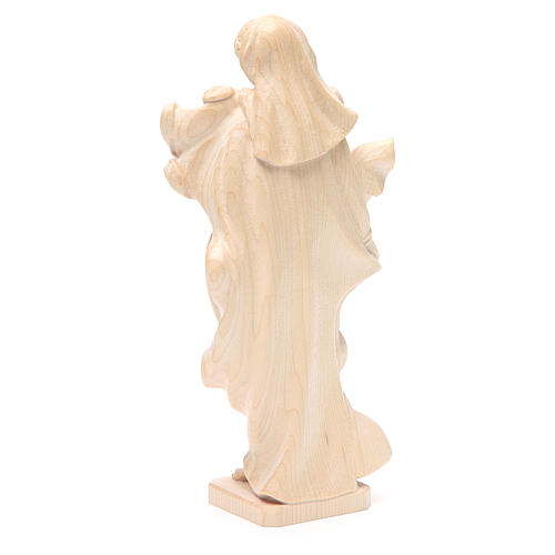 Imagen Virgen con niño de estilo barroco de madera natural patinada de la Val Gardena 3