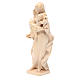 Imagen Virgen con niño de estilo barroco de madera natural patinada de la Val Gardena s2