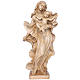 Estatua de la Virgen con niño de estilo barroco de madera patinada de la Val Gardena s1