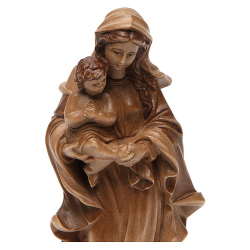 Virgin Mary statue in Valgardena wood, Baroque style, multi-pati 2