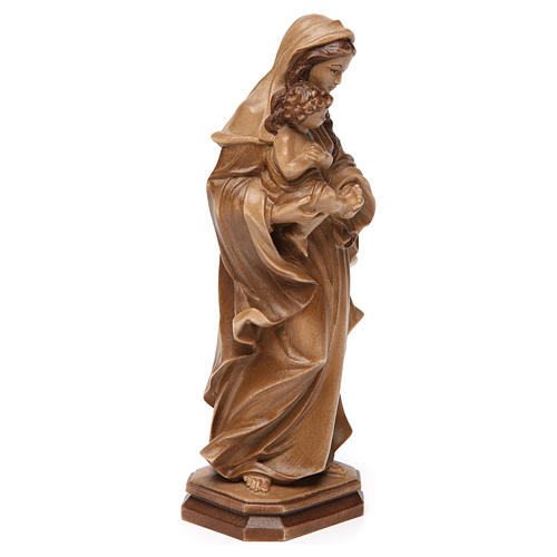 Virgin Mary statue in Valgardena wood, Baroque style, multi-pati 4
