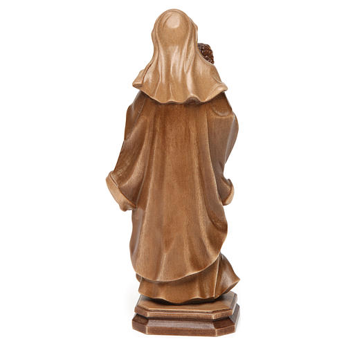 Virgin Mary statue in Valgardena wood, Baroque style, multi-pati 5