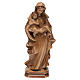 Virgem Maria estilo barroco madeira Val Gardena pátina múltipla s1