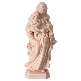Virgin Mary statue in Valgardena wood, Baroque style, natural fi