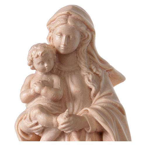 Virgin Mary statue in Valgardena wood, Baroque style, natural fi 2