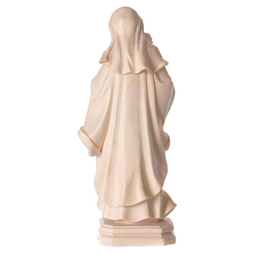 Virgin Mary statue in Valgardena wood, Baroque style, natural fi 5