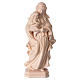 Virgin Mary statue in Valgardena wood, Baroque style, natural fi s1