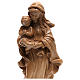 Virgin Mary statue in patinated Valgardena wood, Gothic style s2