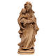 Virgem Maria estilo barroco madeira Val Gardena patinada s1