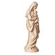 Estatua Virgen con niño de madera natural de la Val Gardena, acabado con cera transparente s2