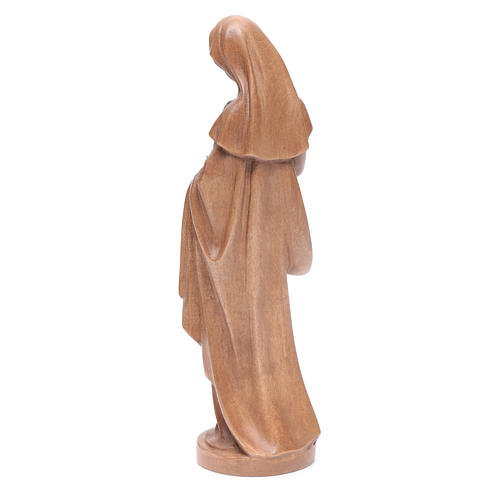 Virgen con niño de madera patinada de la Val Gardena 3