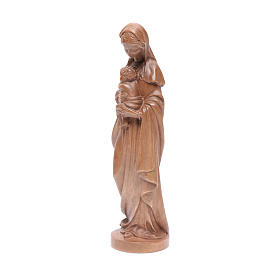 Madonna con bimbo legno Valgardena patinato