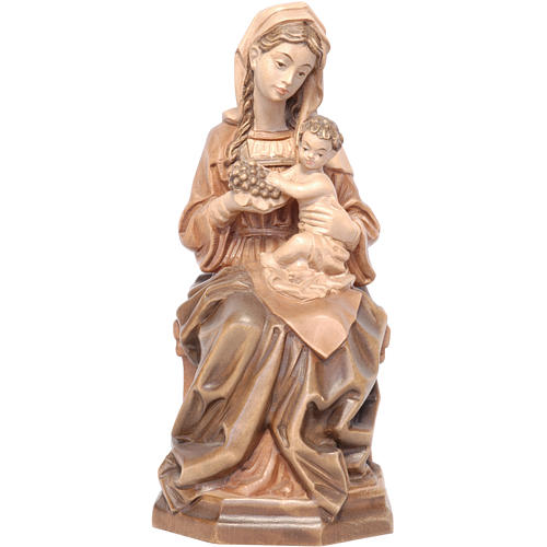 Vierge assise avec Enfant et raisin patiné multinuance Valgarden 1
