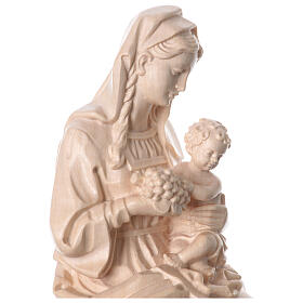 Sitzende Gottesmutter mit Kind und Trauben Grödnertal Wachs