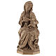 Imagen Virgen sentada con niño y uva de madera patinada de la Val Gardena s1