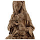Imagen Virgen sentada con niño y uva de madera patinada de la Val Gardena s2
