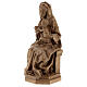 Imagen Virgen sentada con niño y uva de madera patinada de la Val Gardena s3