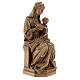 Imagen Virgen sentada con niño y uva de madera patinada de la Val Gardena s5