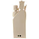 Estatua Virgen con niño de estilo románico de madera natural y acabado con cera transparente, 28 cm s6