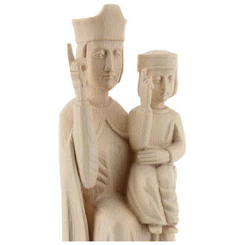 Mary with baby statue in Valgardena wood 28cm romanesque style, 4