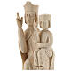 Mary with baby statue in Valgardena wood 28cm romanesque style, s2