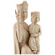 Mary with baby statue in Valgardena wood 28cm romanesque style, s4