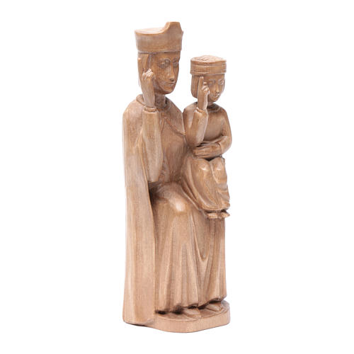 Gottesmutter mit Kind 28cm romanisches Stil Grödnertal Holz 3