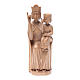 Mary with baby statue in patinated Valgardena wood 28cm romanesq s1