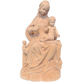 Madonna Pacher seduta 52 cm legno Valgardena naturale