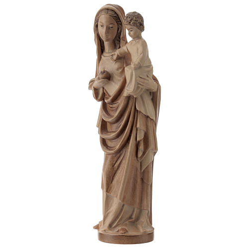 Gottesmutter mit Kind gotisches Stil 25cm Grödnertal Holz l 3