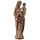 Virgin Mary statue with baby, gothic style 25cm, multi-patinated s4