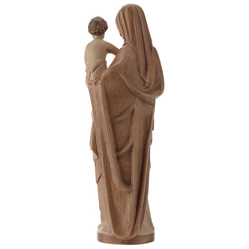 Virgen con niño de estilo gótico de madera multi-patinada de la Val Gardena, 25 cm 5