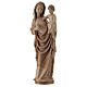 Vierge Marie avec Enfant , Style gothique 25 cm bois patiné multinuance Valgardena s1
