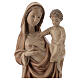 Vierge Marie avec Enfant , Style gothique 25 cm bois patiné multinuance Valgardena s2