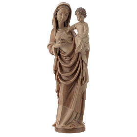 Madonna bimbo stile gotico 25cm legno Valgardena multipatinato