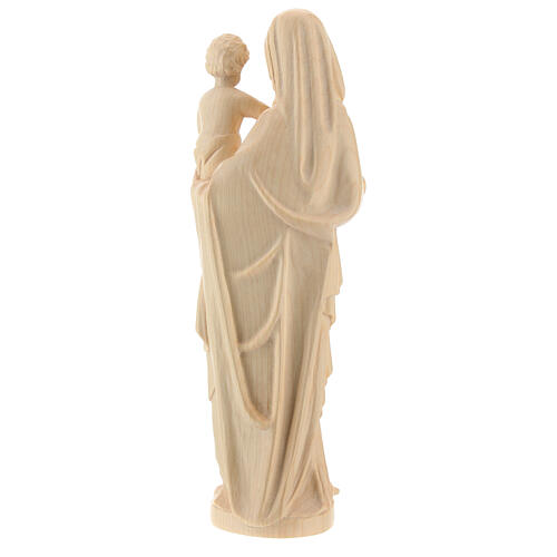 Virgin Mary statue with baby, gothic style 25cm, natural wax Val 5