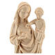 Virgin Mary statue with baby, gothic style 25cm, natural wax Val s2