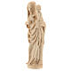 Virgin Mary statue with baby, gothic style 25cm, natural wax Val s3
