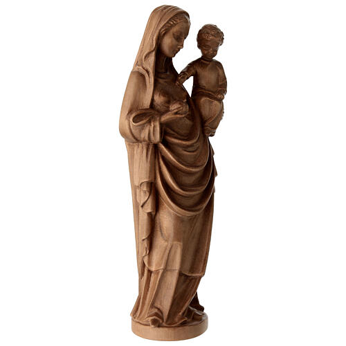 Madonna mit Kind im gotischen Stil, 25 cm, patiniertes Valgardena-Holz 5