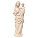 Virgin with Child in Gothic style, 10 in, patinated wood of Val Gardena s1