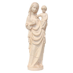 Virgin Mary and Child statue Gothic style 25cm patinated Valgardena wood