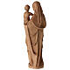 Virgin Mary and Child statue Gothic style 25cm patinated Valgardena wood s6